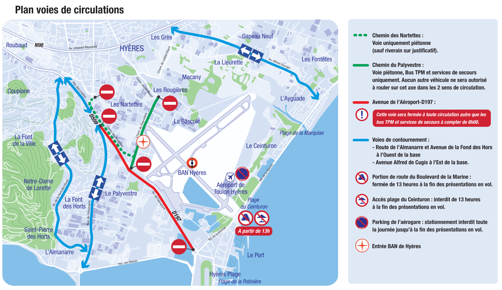Plan des voies de circulations